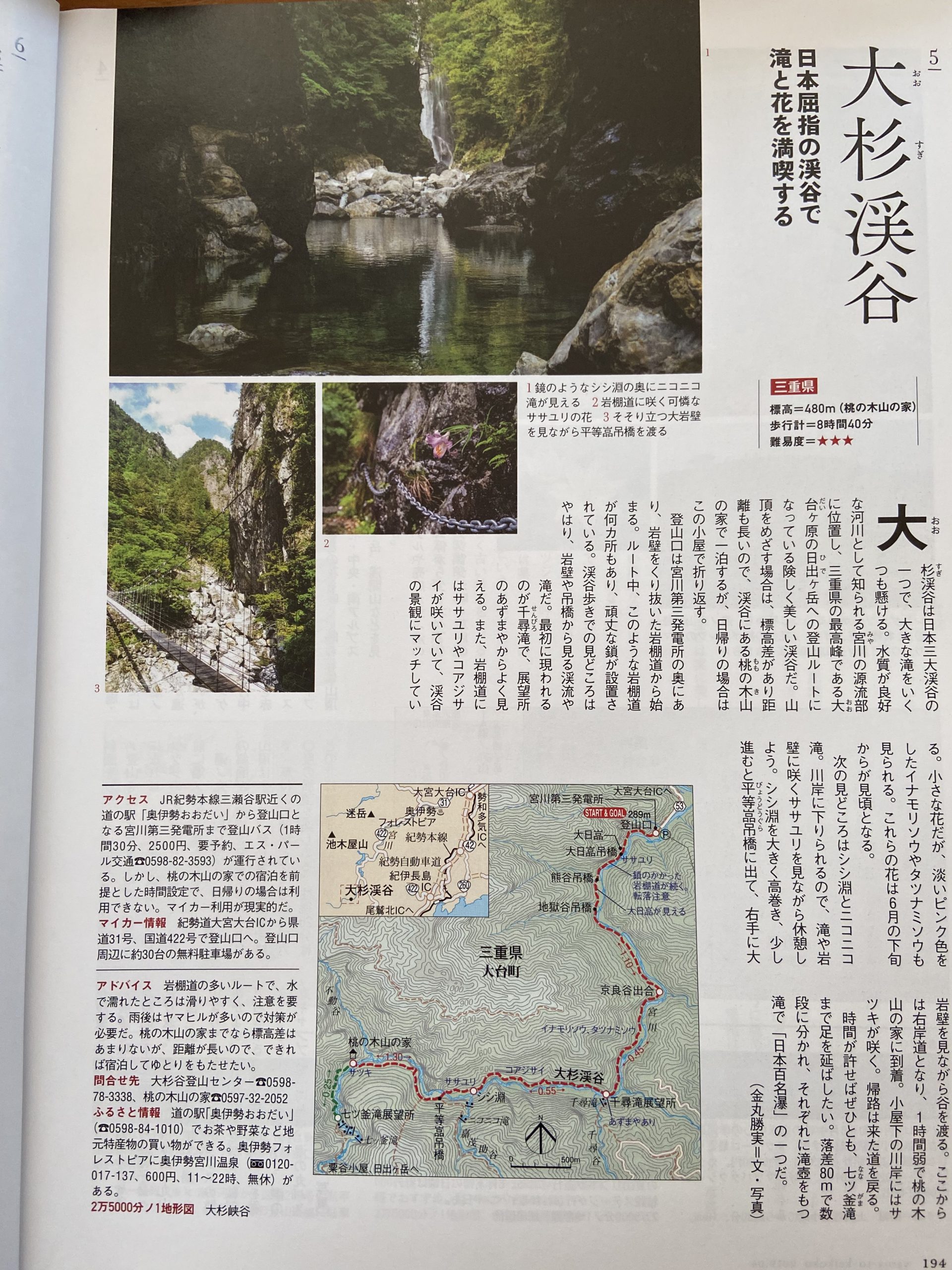 山と渓谷　2019年6月号　大杉渓谷
