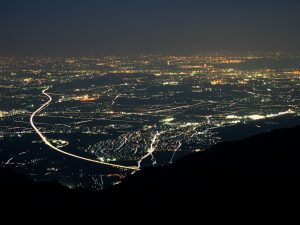 鎌ヶ岳（鈴鹿山系）の夜景