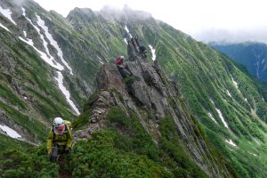 奥穂高岳南陵の登攀　2012年7月