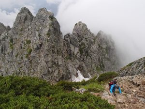 八ッ峰6峰Cフェースと八ッ峰　劔岳エリア