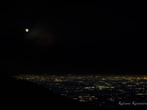 八風峠で皆既月食観望